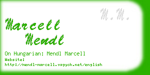 marcell mendl business card